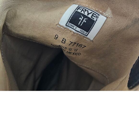 Frye 9 Melissa Button Black Leather Boot Boho Western Whimsygoth Cowgirl Riding - Picture 3 of 5